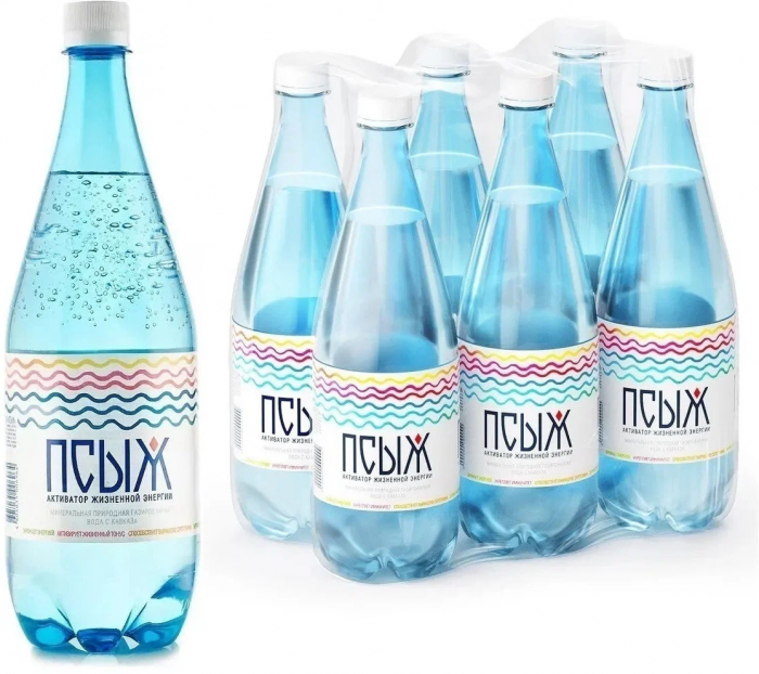 Вода лечебно-столовая Псыж 1 л газ (6 шт. в упак.)